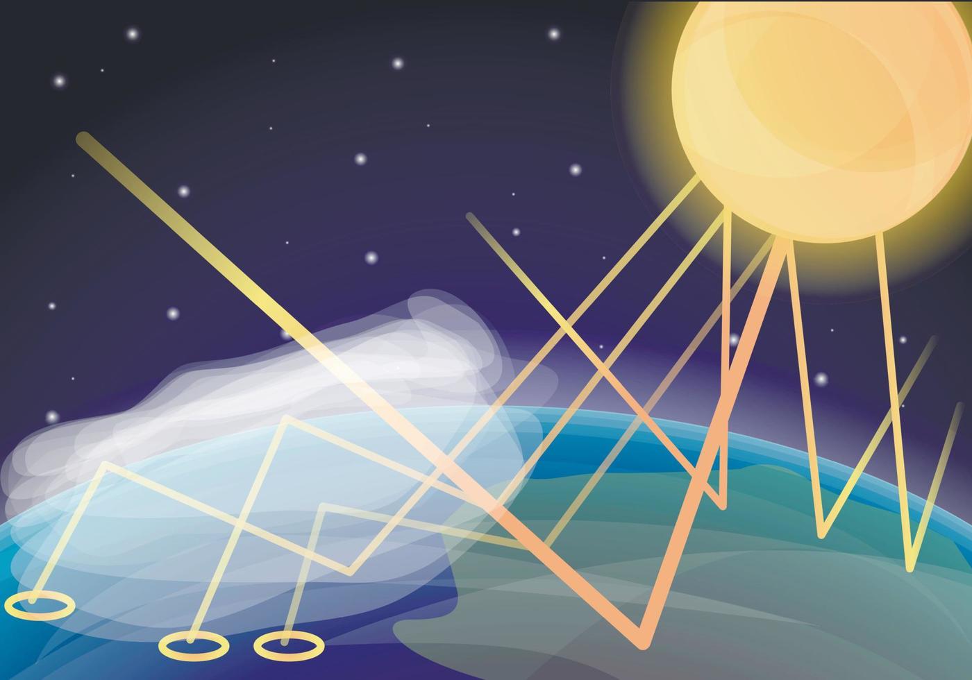 infografía de efecto invernadero, estilo de dibujos animados vector