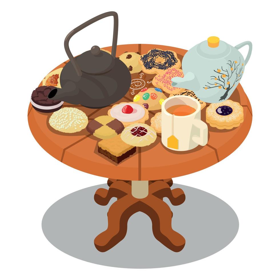Candy concept banner, isometric style vector