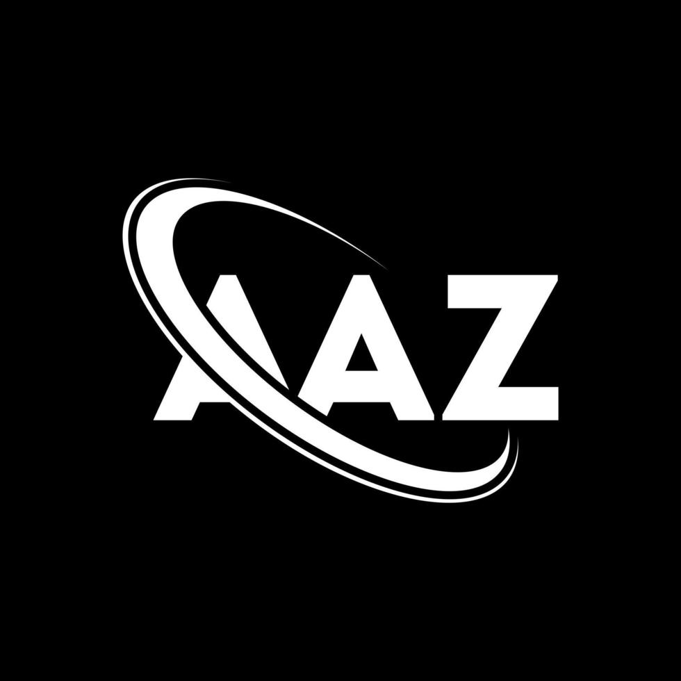 logotipo de aaz. letra az. diseño del logotipo de la letra aaz. logotipo inicial de aaz vinculado con un círculo y un logotipo de monograma en mayúsculas. tipografía aaz para tecnología, negocios y marca inmobiliaria. vector