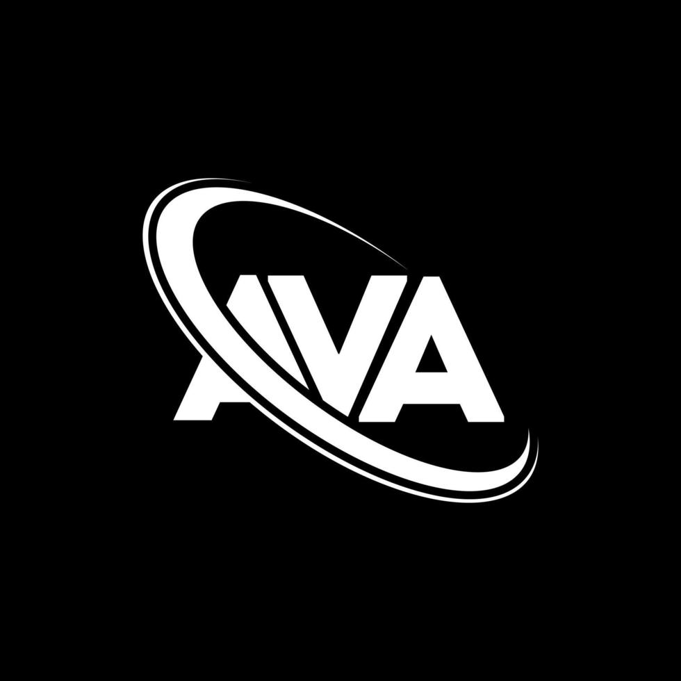 logotipo de Ava. letra av. diseño del logotipo de la letra ava. Logotipo de las iniciales Ava vinculado con un círculo y un logotipo de monograma en mayúsculas. tipografía ava para tecnología, negocios y marca inmobiliaria. vector