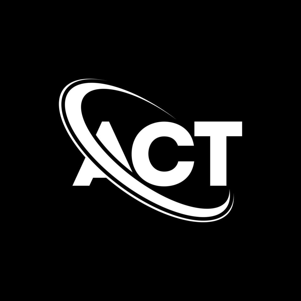 ACT logo. ACT letter. ACT letter logo design. Intitials ACT logo linked