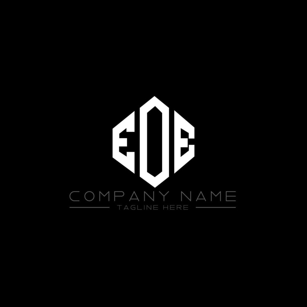 diseño de logotipo de letra eoe con forma de polígono. diseño de logotipo en forma de cubo y polígono eoe. eoe hexagon vector logo plantilla colores blanco y negro. monograma eoe, logotipo empresarial y inmobiliario.