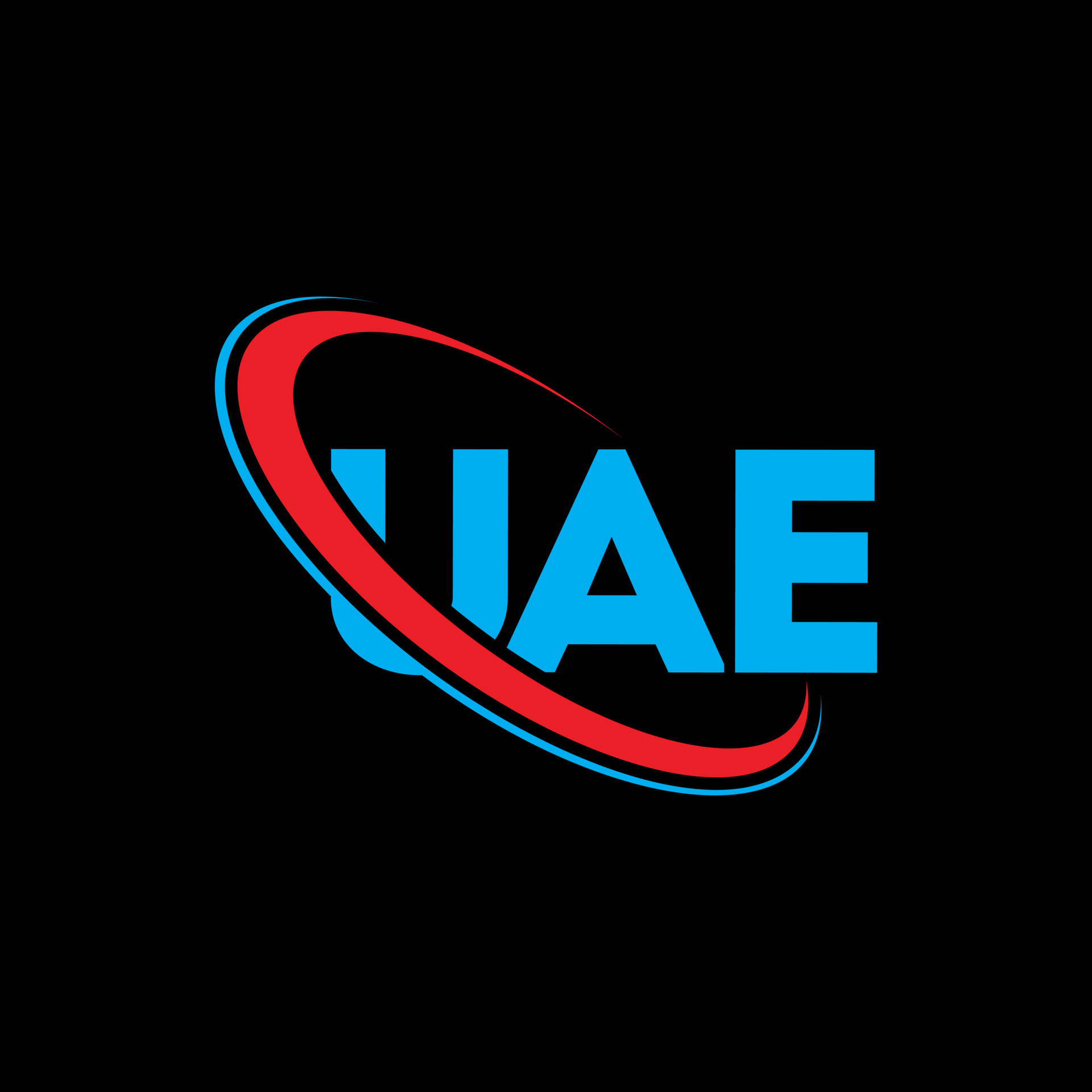 UAE logo. UAE letter. UAE letter logo design. Initials UAE logo linked