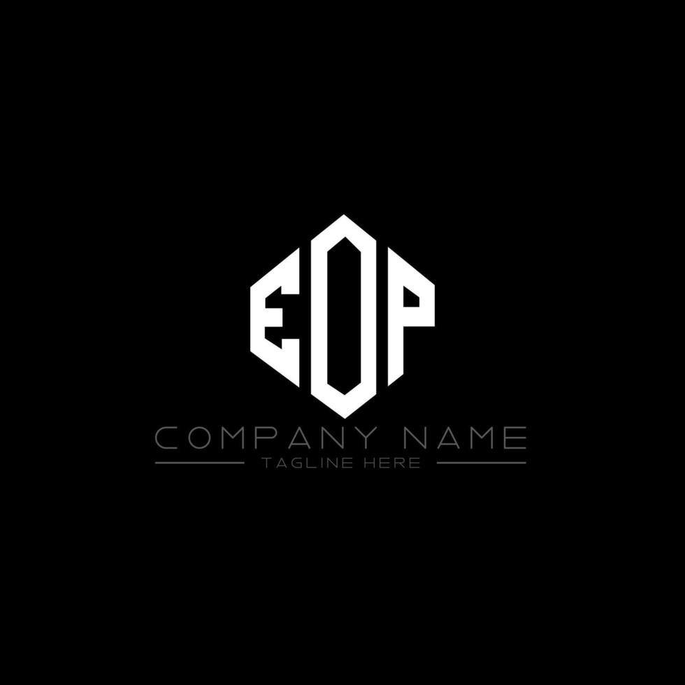 diseño de logotipo de letra eop con forma de polígono. eop polígono y diseño de logotipo en forma de cubo. eop hexagon vector logo plantilla colores blanco y negro. monograma eop, logotipo comercial e inmobiliario.