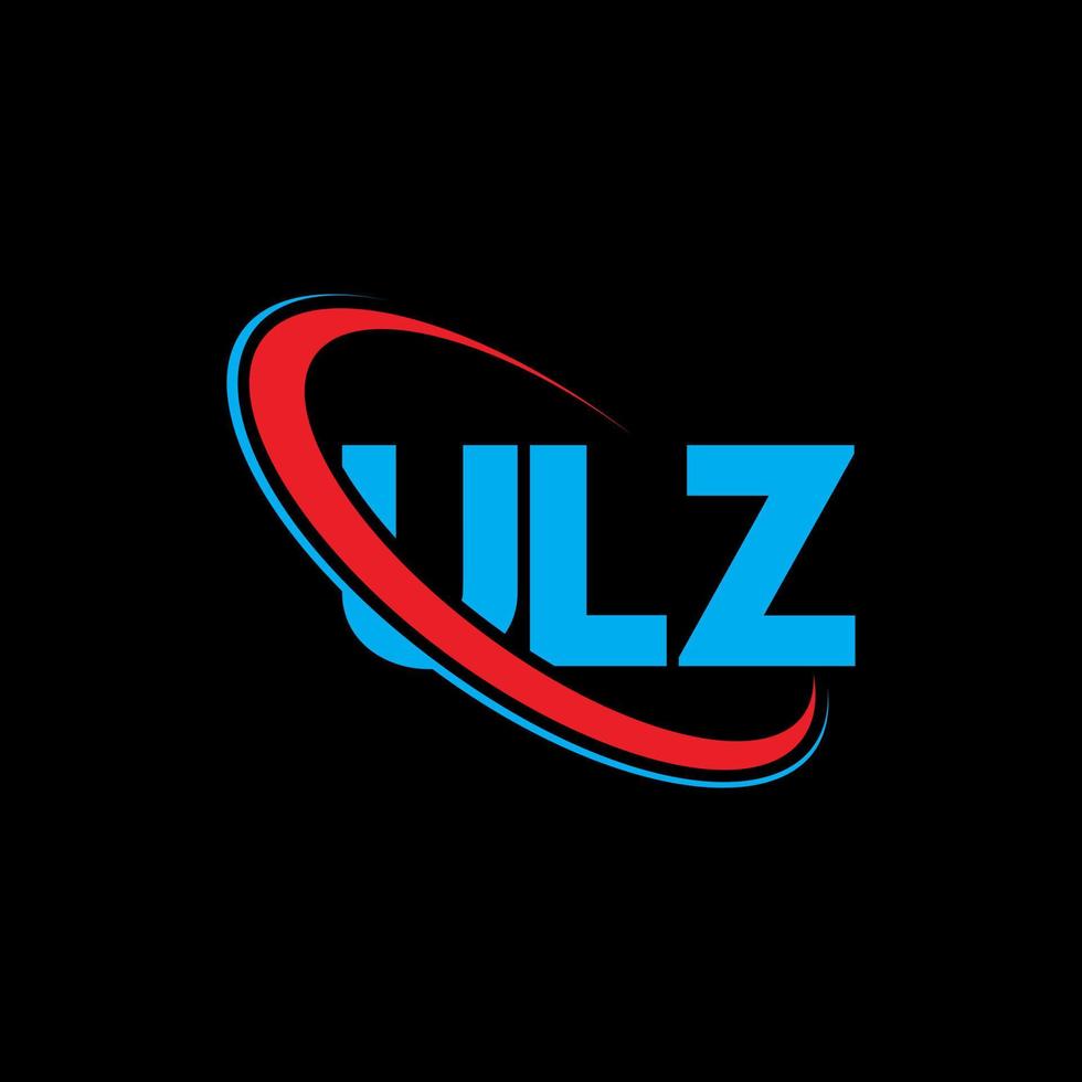 logotipo de ulz. carta ulz. diseño del logotipo de la letra ulz. logotipo de las iniciales ulz vinculado con un círculo y un logotipo de monograma en mayúsculas. tipografía ulz para tecnología, negocios y marca inmobiliaria. vector