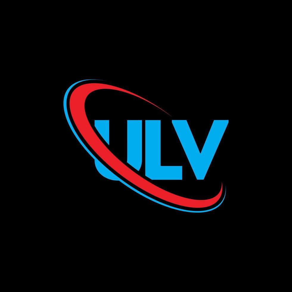ULV logo. ULV letter. ULV letter logo design. Initials ULV logo linked with circle and uppercase monogram logo. ULV typography for technology, business and real estate brand. vector