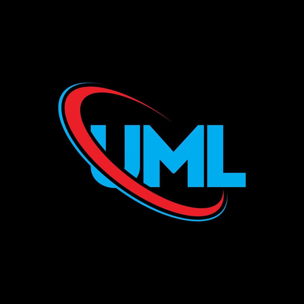 UML logo. UML letter. UML letter logo design. Initials UML logo linked with circle and uppercase monogram logo. UML typography for technology, business and real estate brand. vector