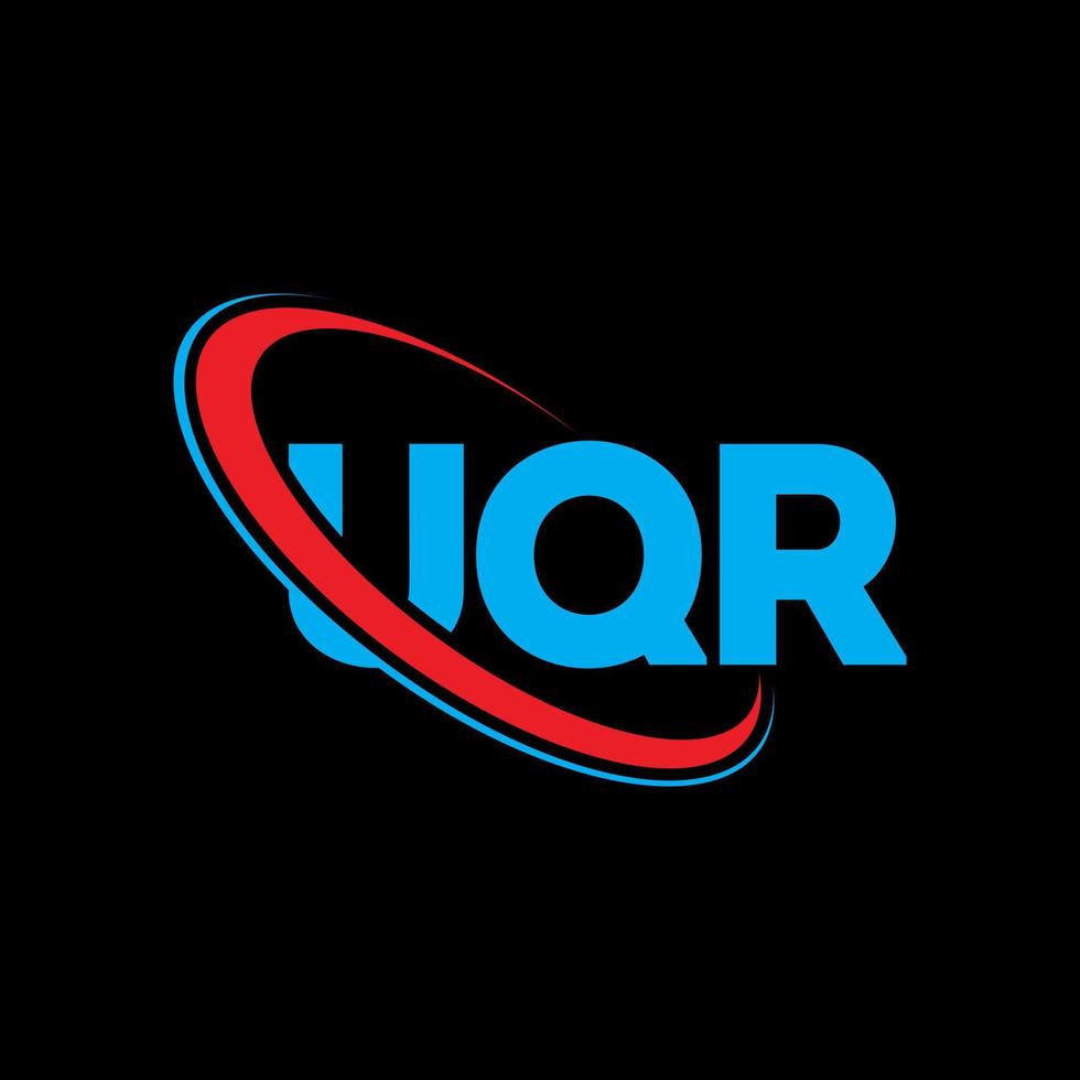 UQR logo. UQR letter. UQR letter logo design. Initials UQR logo linked with circle and uppercase monogram logo. UQR typography for technology, business and real estate brand. vector