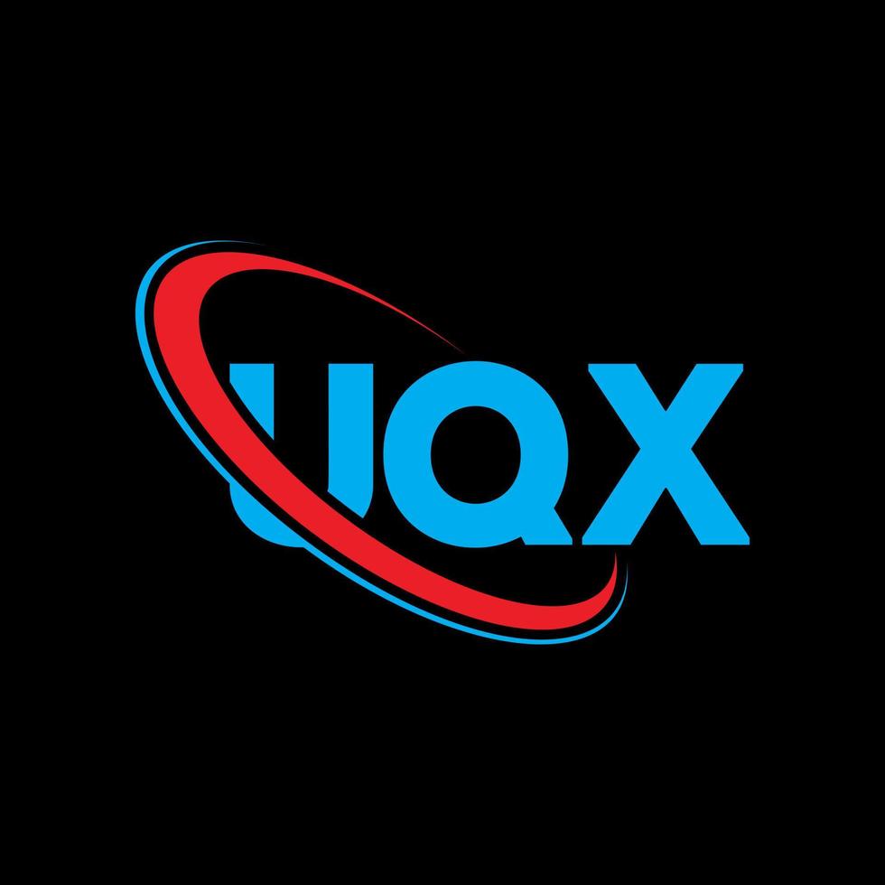 UQX logo. UQX letter. UQX letter logo design. Initials UQX logo linked with circle and uppercase monogram logo. UQX typography for technology, business and real estate brand. vector