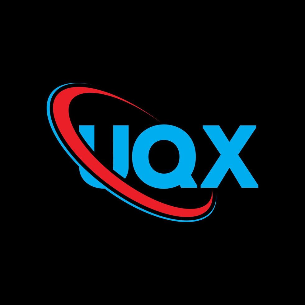 logotipo de uqx. letra uqx. diseño del logotipo de la letra uqx. logotipo de las iniciales uqx vinculado con un círculo y un logotipo de monograma en mayúsculas. tipografía uqx para tecnología, negocios y marca inmobiliaria. vector