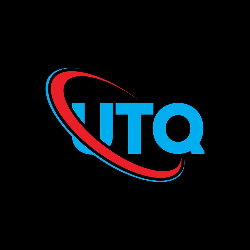 UTQ logo. UTQ letter. UTQ letter logo design. Initials UTQ logo linked with circle and uppercase monogram logo. UTQ typography for technology, business and real estate brand. vector
