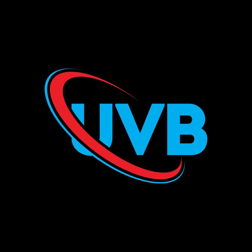 UVB logo. UVB letter. UVB letter logo design. Initials UVB logo linked with circle and uppercase monogram logo. UVB typography for technology, business and real estate brand. vector