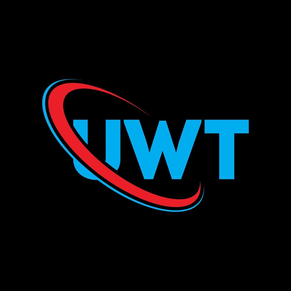 logotipo de uwt. uwt carta. diseño de logotipo de letra uwt. logotipo de iniciales uwt vinculado con círculo y logotipo de monograma en mayúsculas. tipografía uwt para tecnología, negocios y marca inmobiliaria. vector