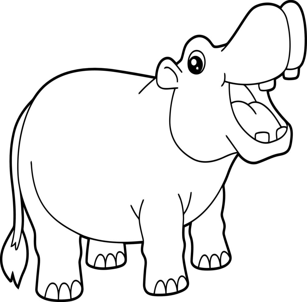 Hippocampus Animal Coloring Page For Kids vector