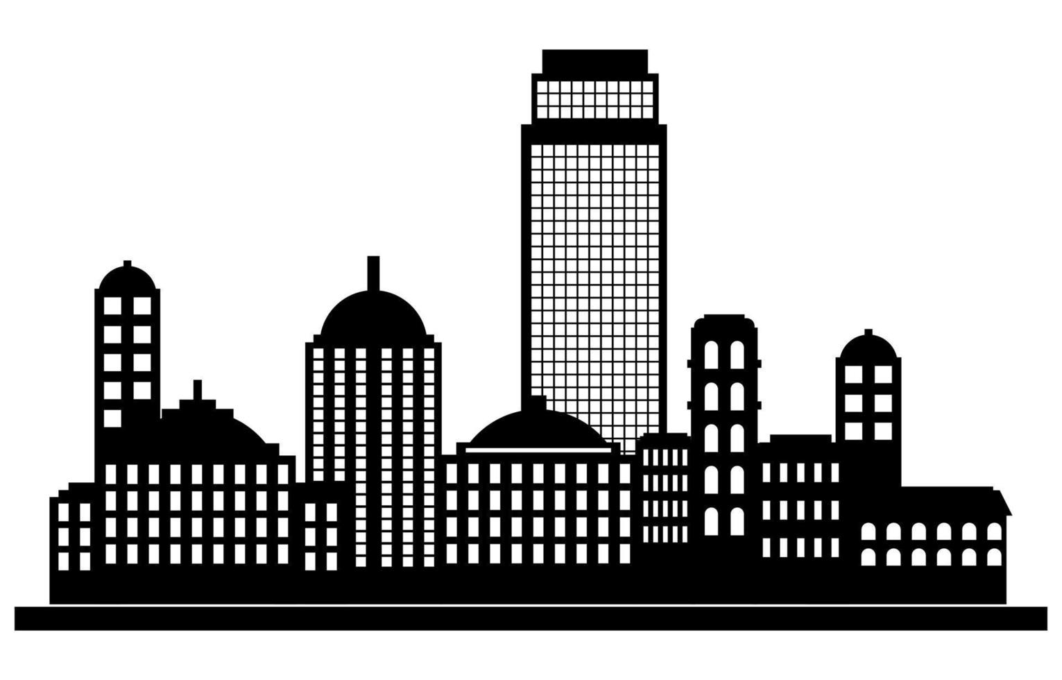 City panorama silhouette vector