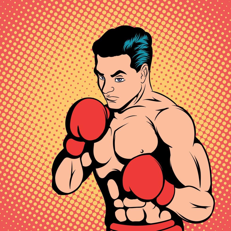 Boxer concept, comics style vector