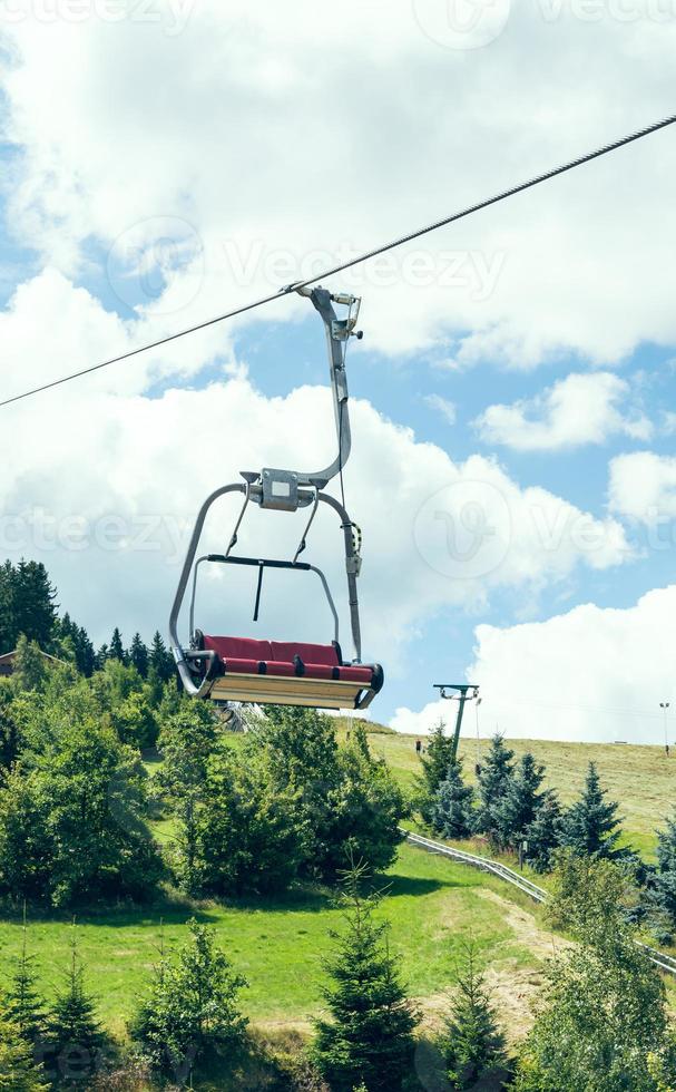 Chairlift in the summer photo