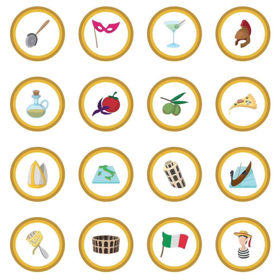 Italy cartoon icon circle vector