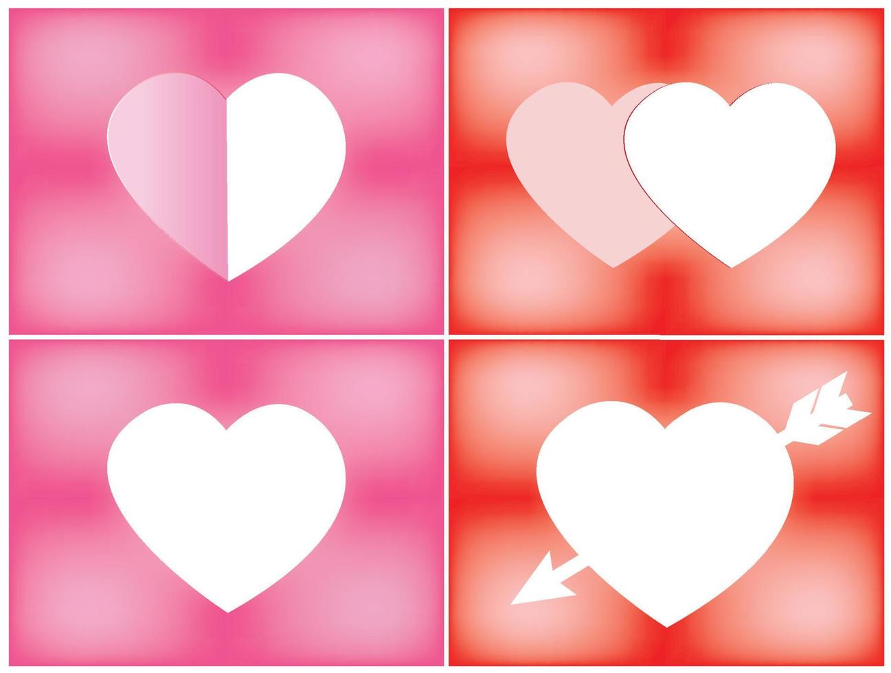 Valentine's day background set vector