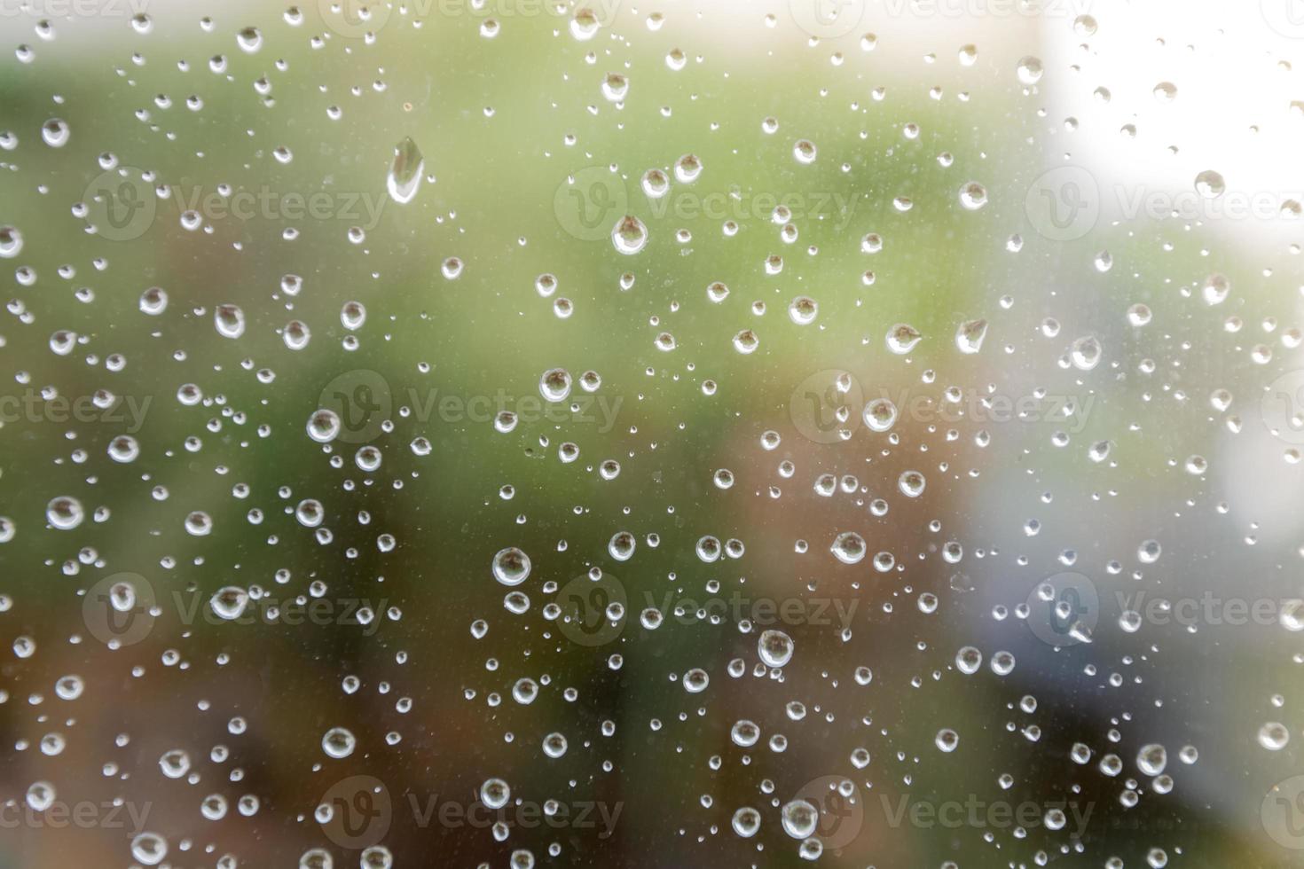rain drops at the window photo