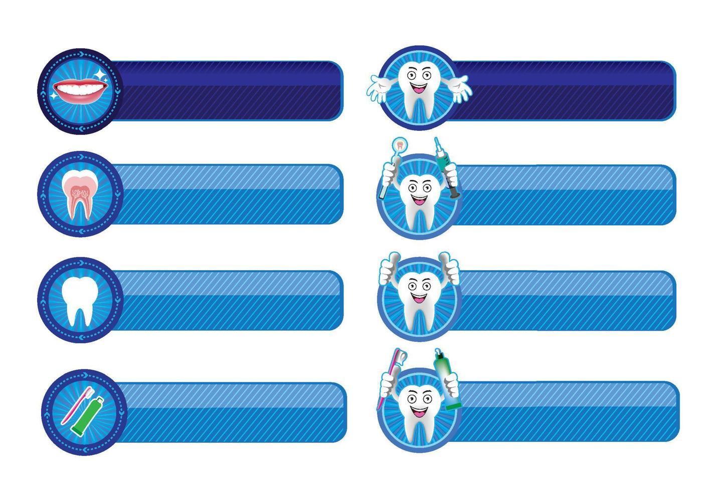 Dental banner set vector