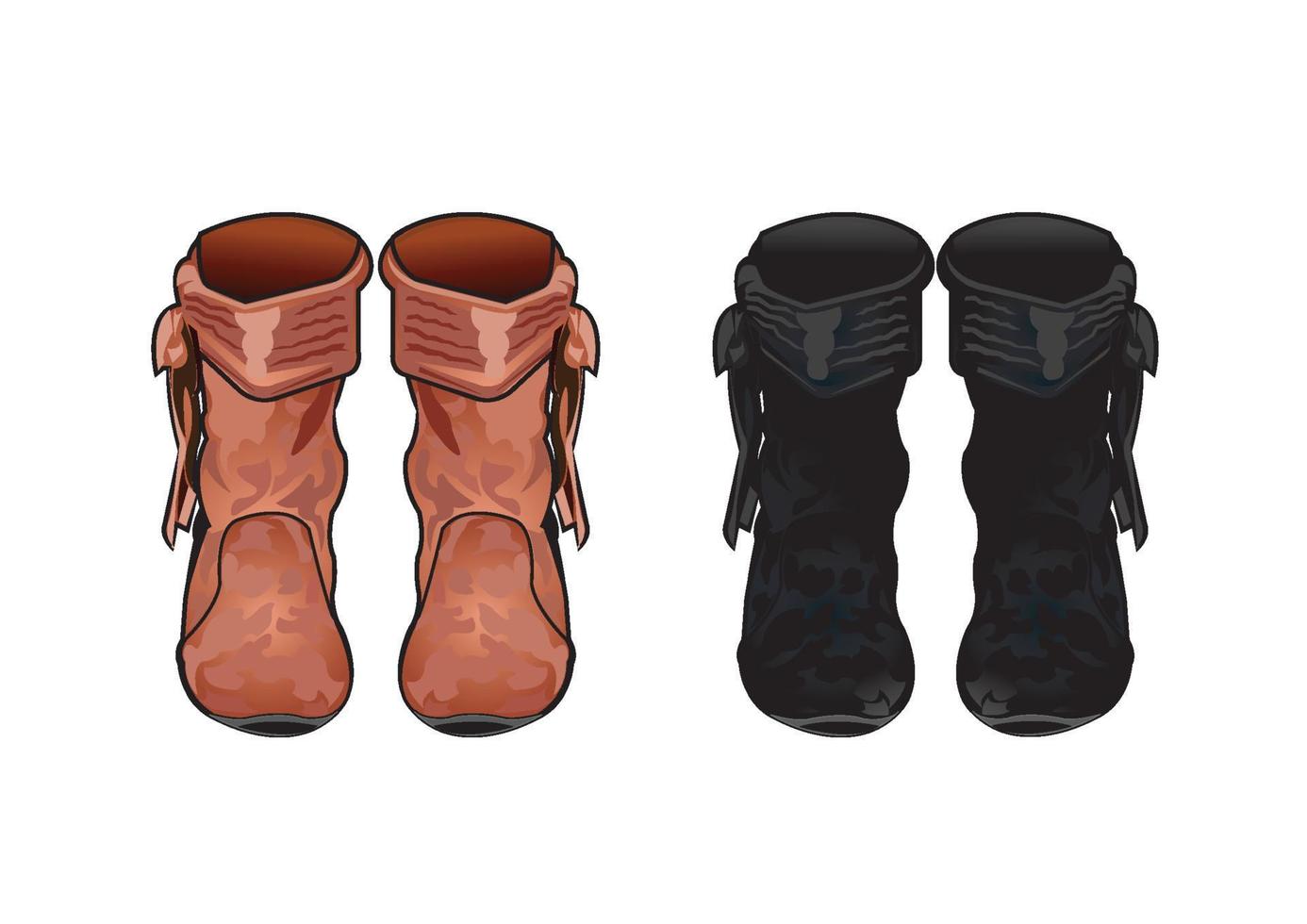 botas de dos niñas vector