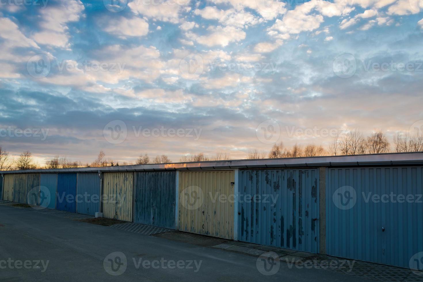 old garages in the sunset photo