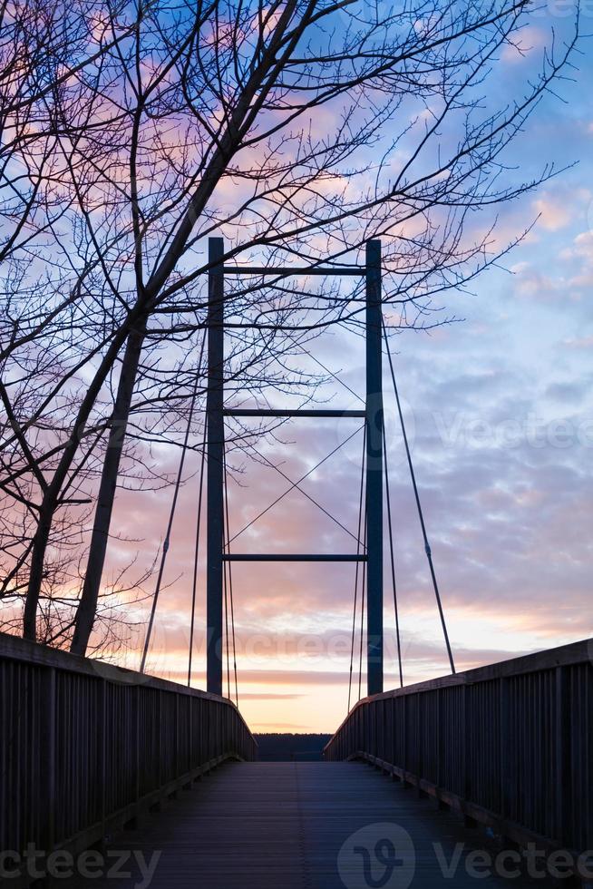 bridge in the sunset photo