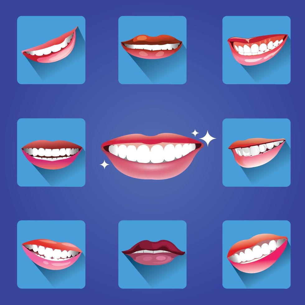 Set of smiles vector