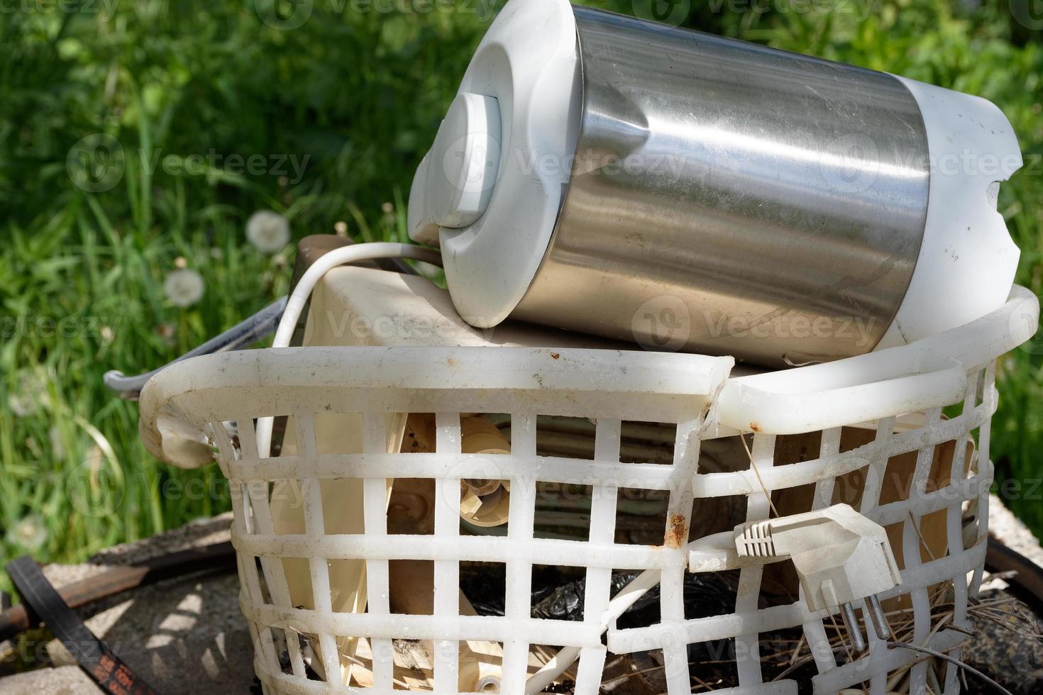 Fly tipping with discarded small appliances photo