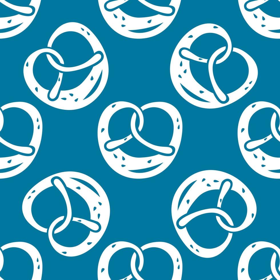 Lunch pretzel pattern, simple style vector