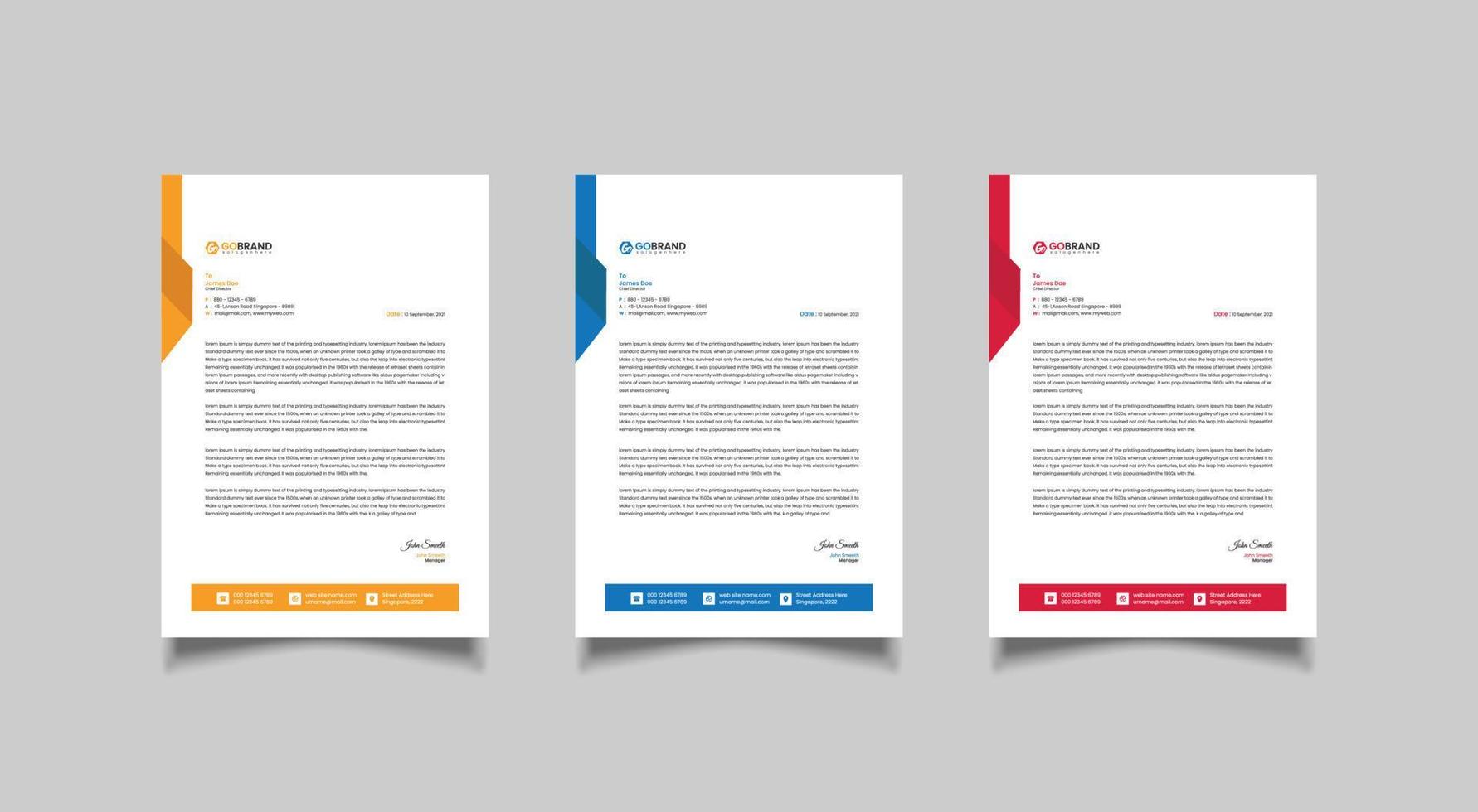 Business letterhead template design vector