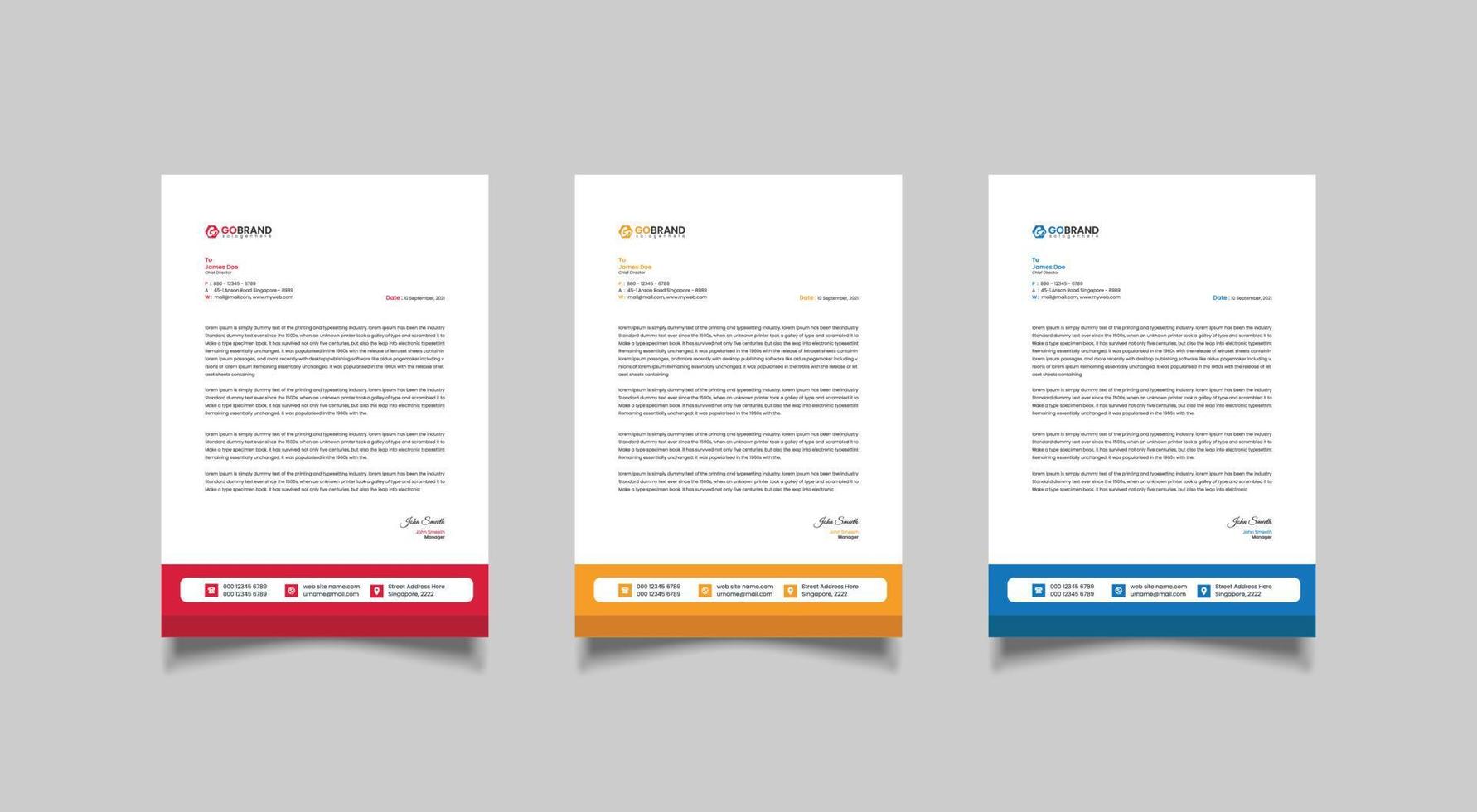 Business letterhead template design vector