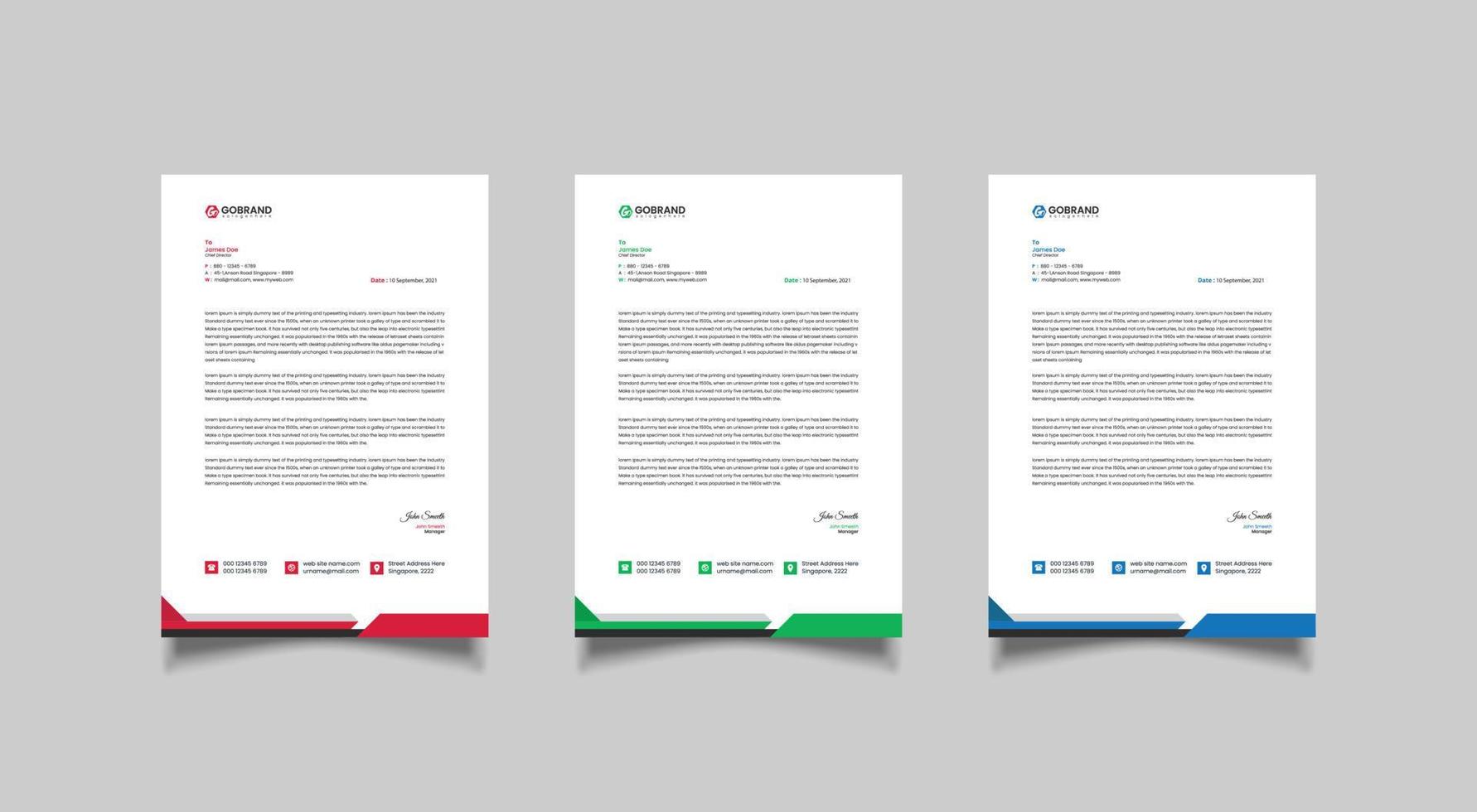 Modern Business Letterhead template design vector