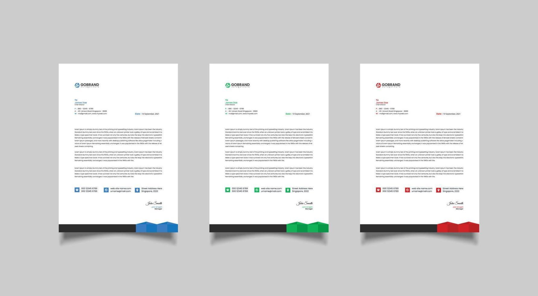 Modern Business Letterhead template design vector