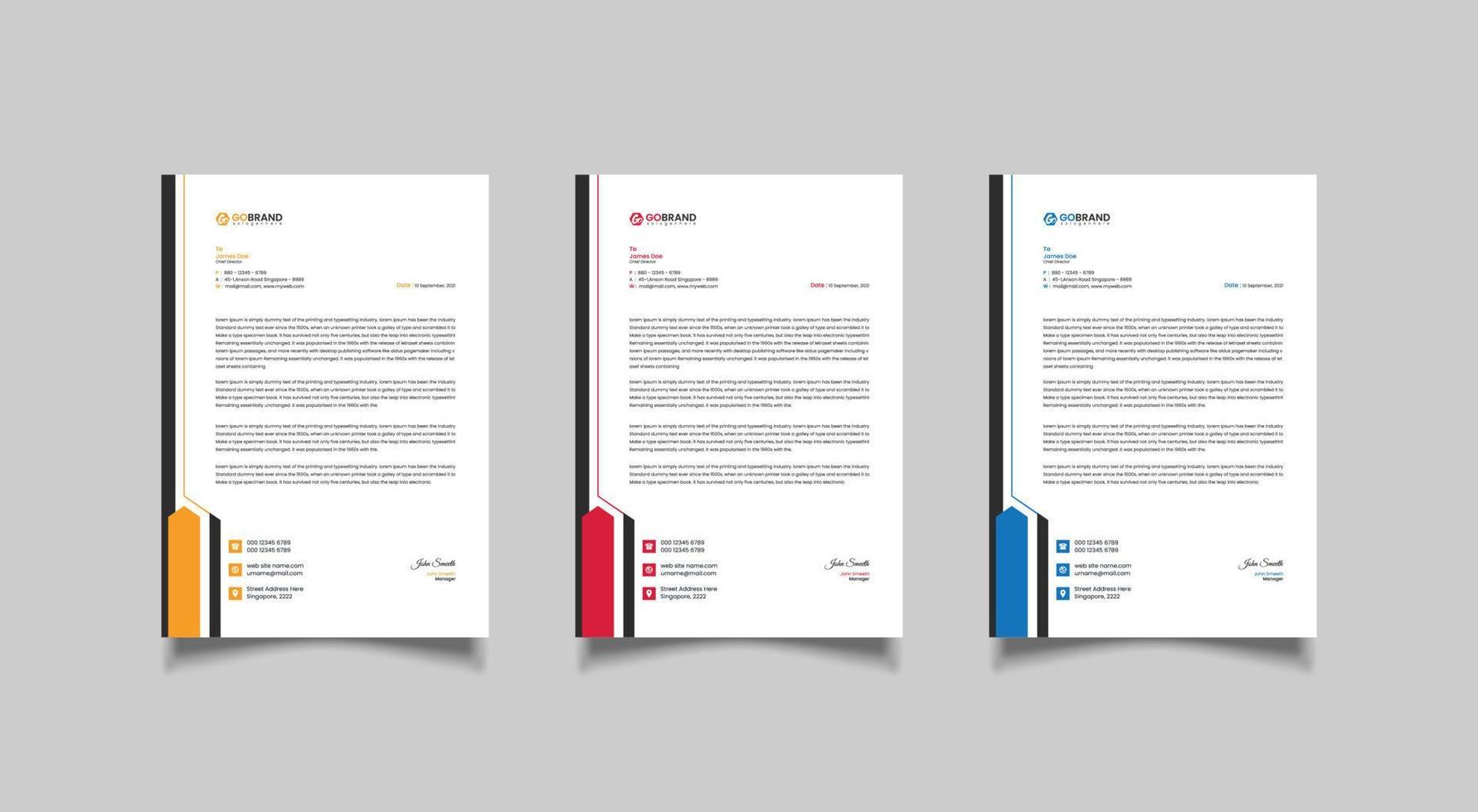 Business letterhead template design vector