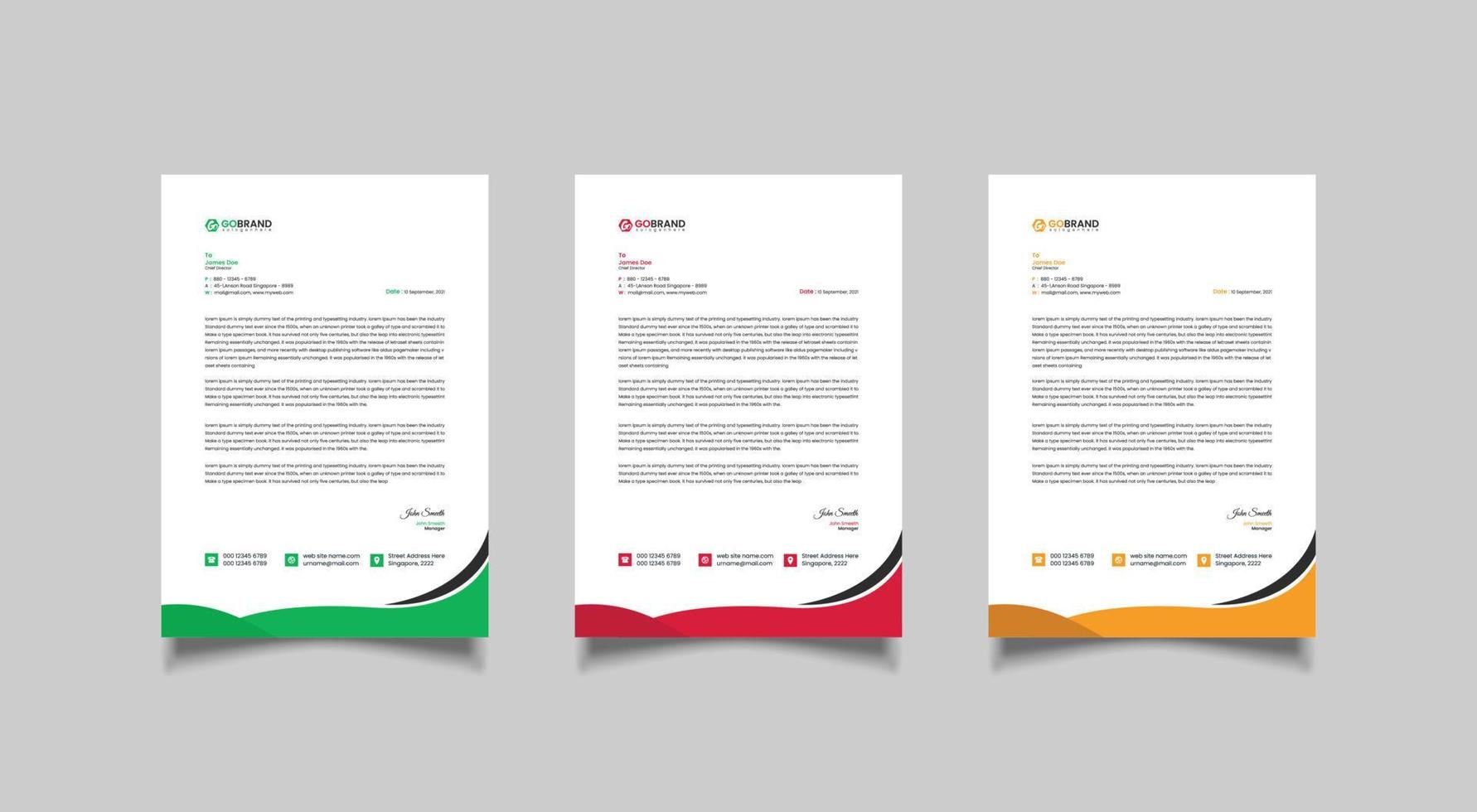 Business letterhead template design vector