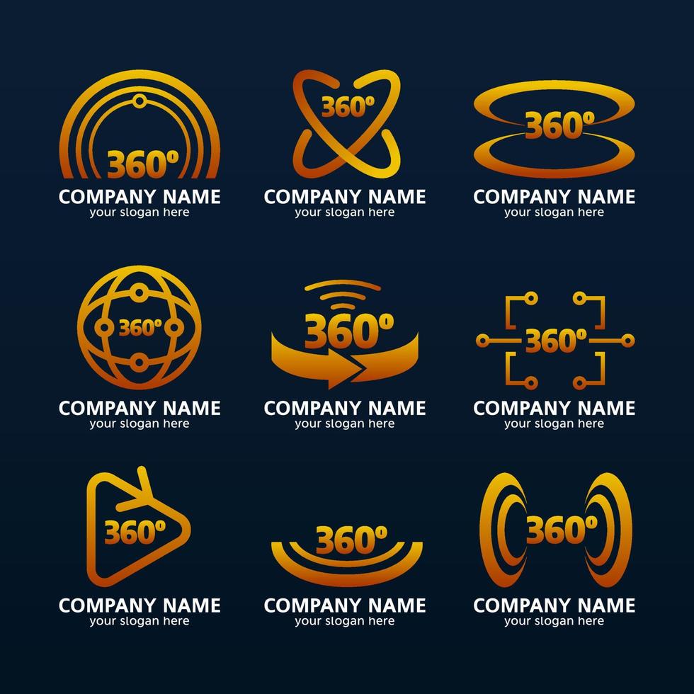 Set of 360 Technology Logo vector