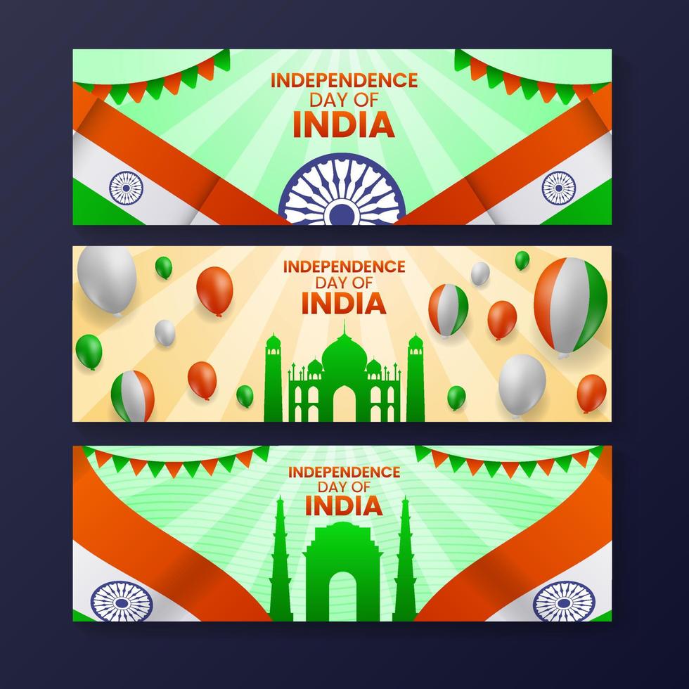 India Independence Day Banner vector