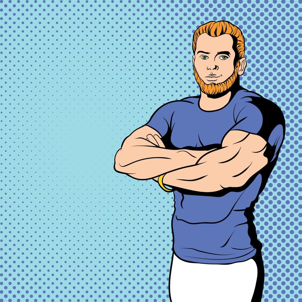 Fitness instructor comics vector