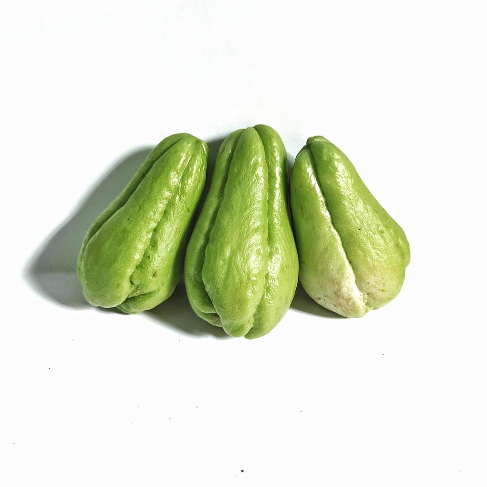 chayote is a typical Indonesian plant usually used as a healthy home food and lots of nutritional vitamins photo