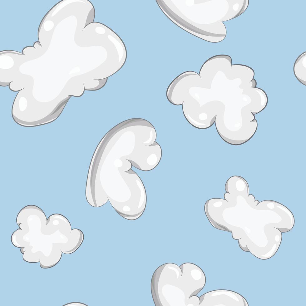 cute cloud seamless pattern vector