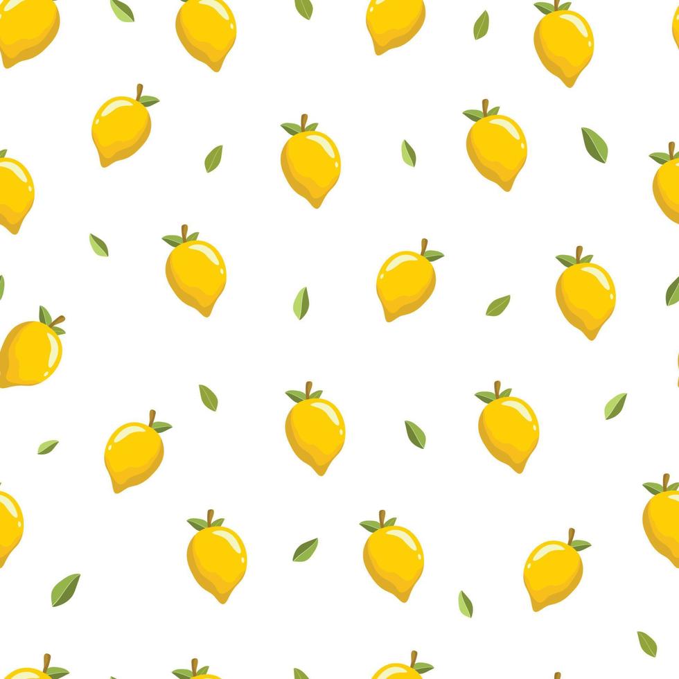 seamless pattern with cute citrus background vector