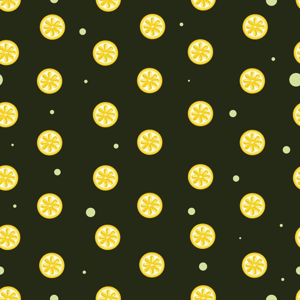 seamless pattern with cute citrus background vector