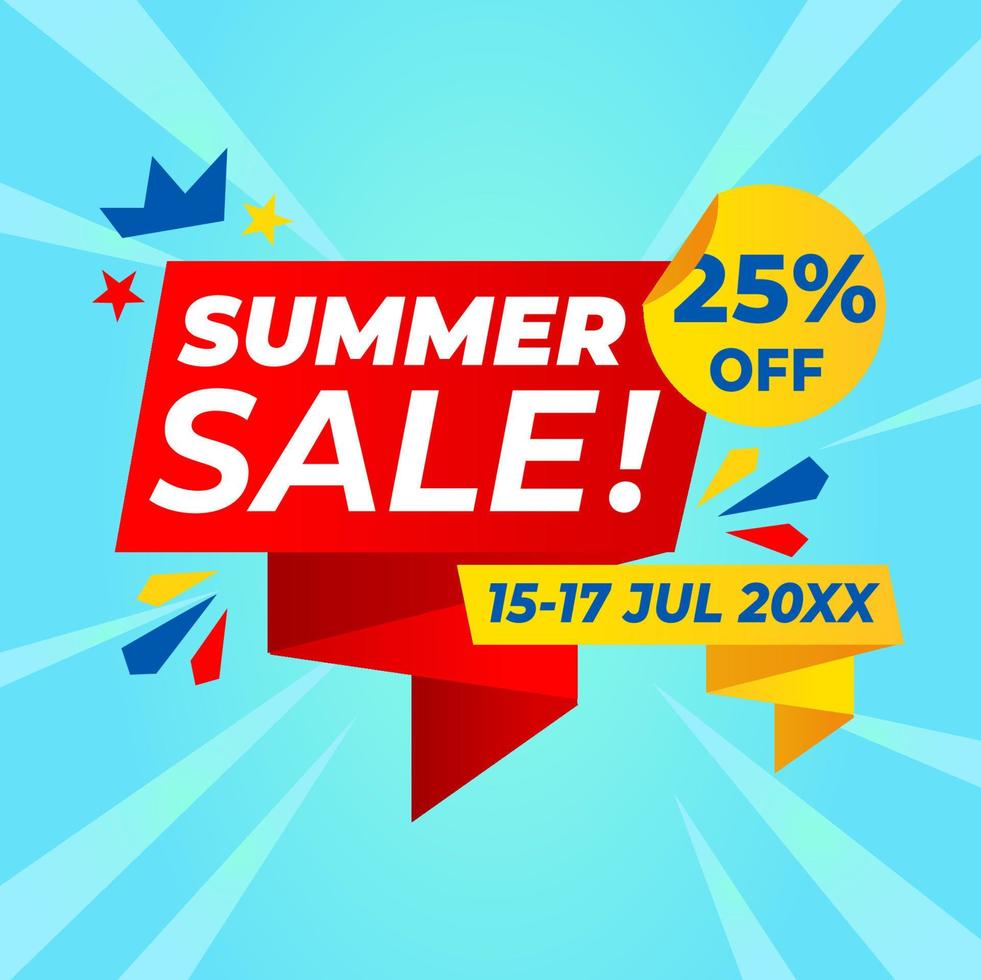 Summer Sale Shop Price Discount Label Sign vector