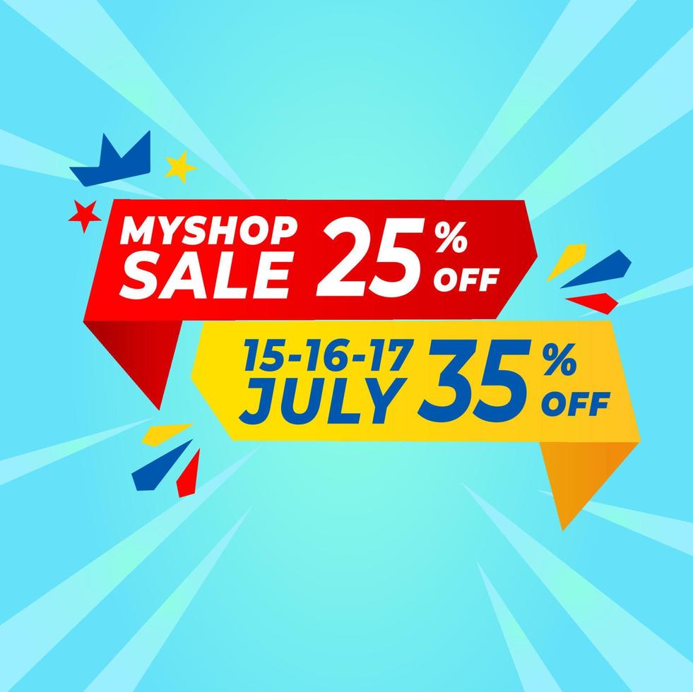 Summer Sale Shop Price Discount Label Sign vector