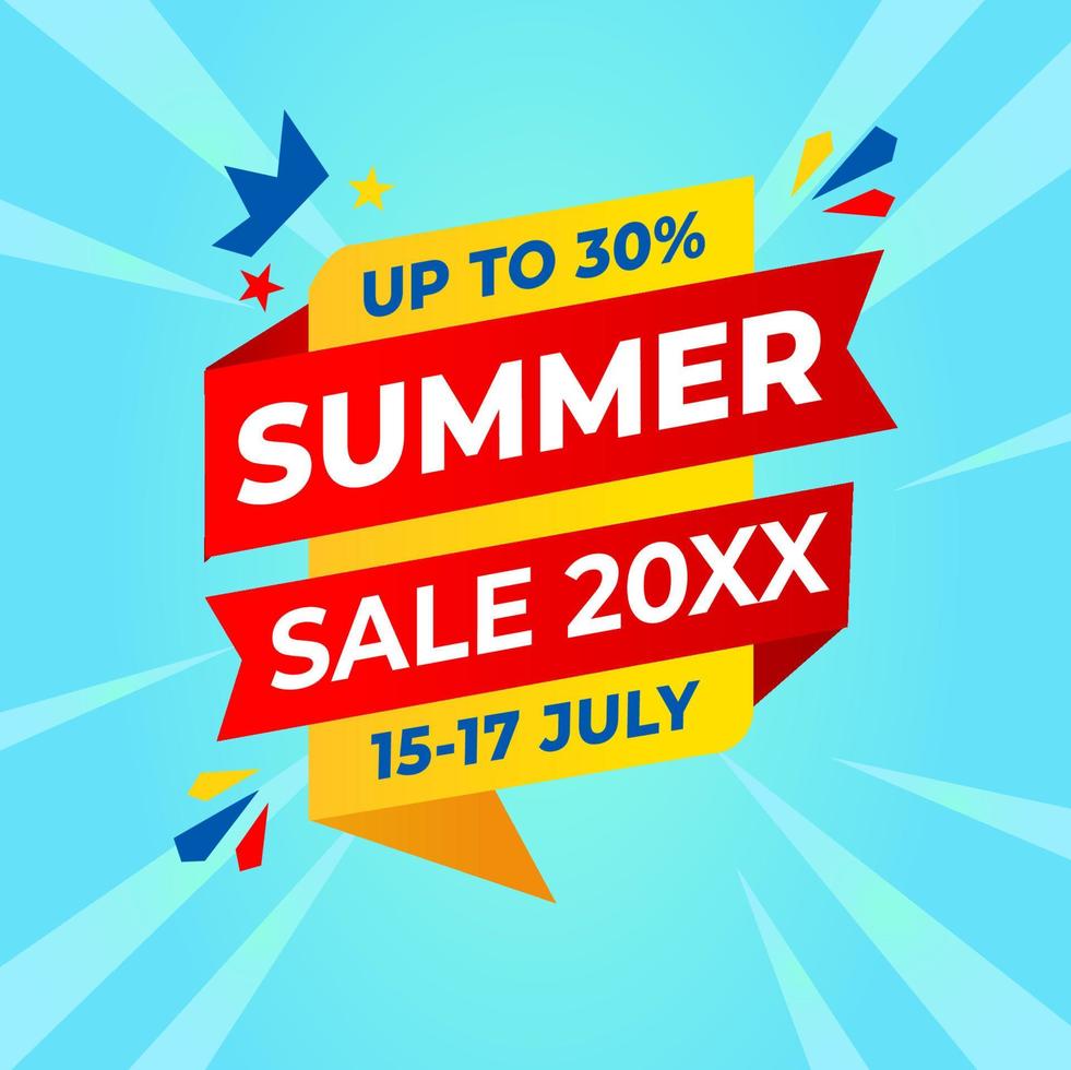 Summer Sale Shop Price Discount Label Sign vector