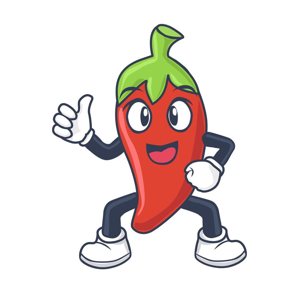 Hot Chili Mascot Vector Illustration