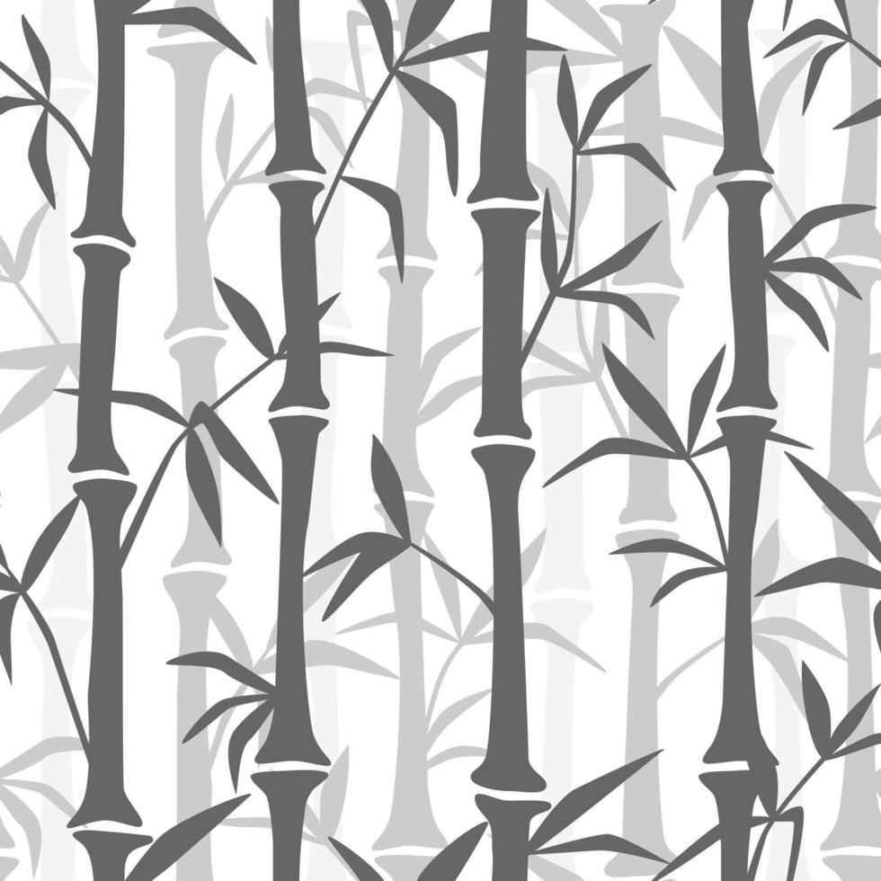 Bamboo seamless on white background vector