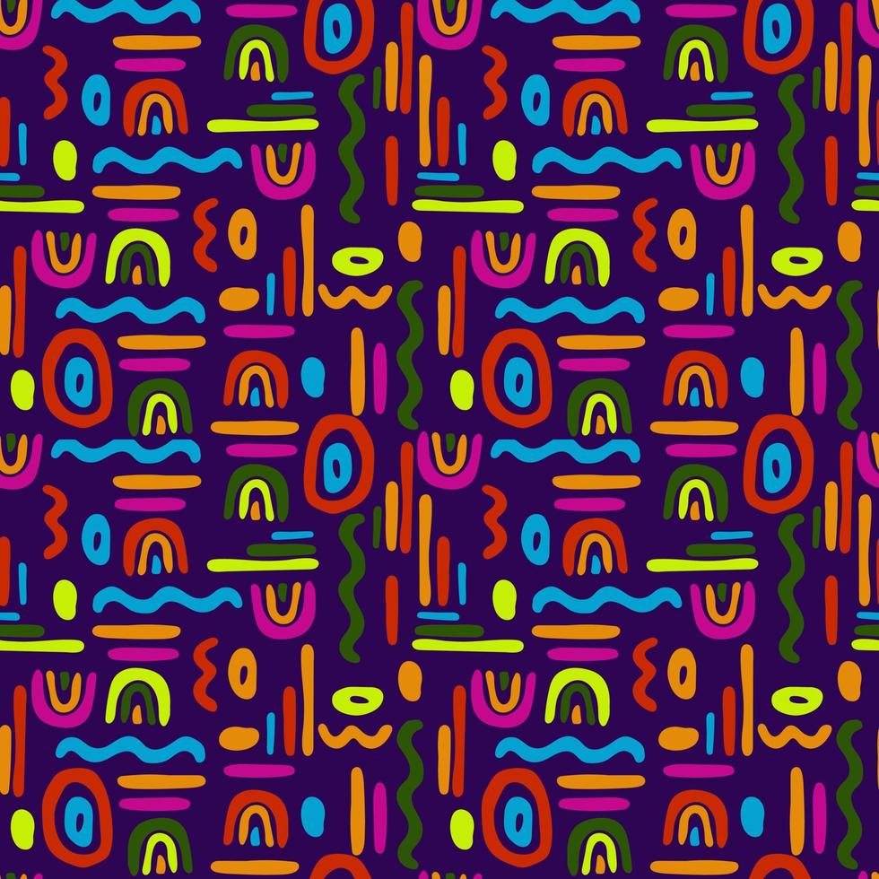 Seamless pattern from bright worms vector